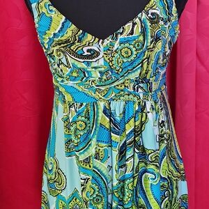 INC International Concepts Multicolor Paisley Top